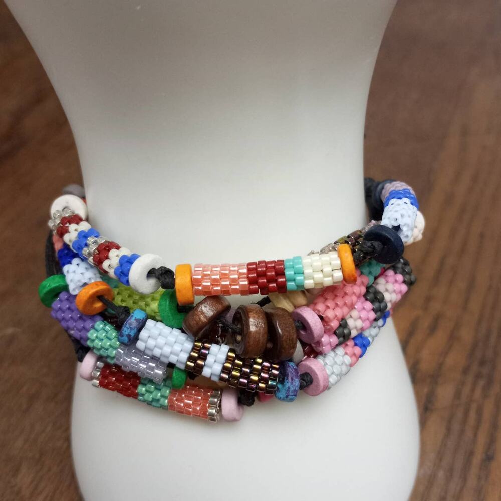 HANDMADE ~ Fun and Colorful Sorbet Bracelet~7¼"